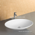 Oval Shaped Thin Edge Ceramic Countertop Sink